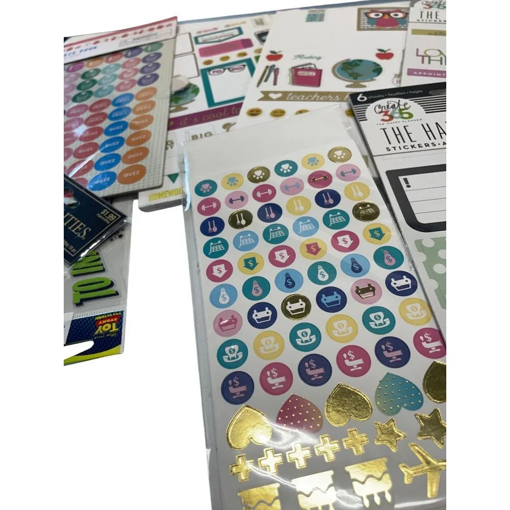 Assorted Sticker Set Back‎ to School Motivational Planner Journaling